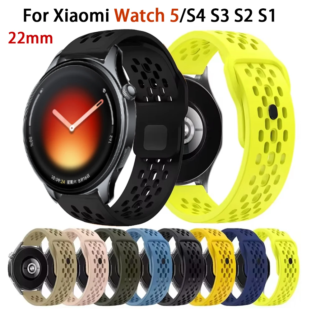 Silikonarmband für Xiaomi Watch 5 Sports Ersatzarmband für Xiaomi Watch Mi Active/Color/2Pro/S4 S3 S2 S1 Armband