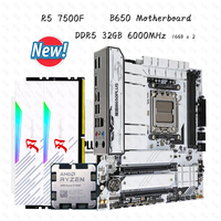 Onda B650 Mainboard Set AMD RYZEN 7 7500F B650M DDR5 Motherboard DDR5 32GB 6000MHz Meomory Combo Gaming Board