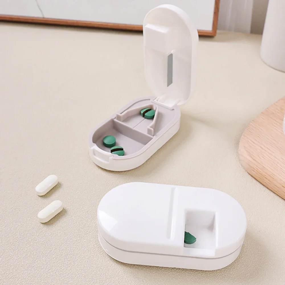 3 in 1 Pills Splitters Cutter Pill Tablet Pill Cutter Medicine Storage Box Portable Medicine Box Creative Mini Storage Box