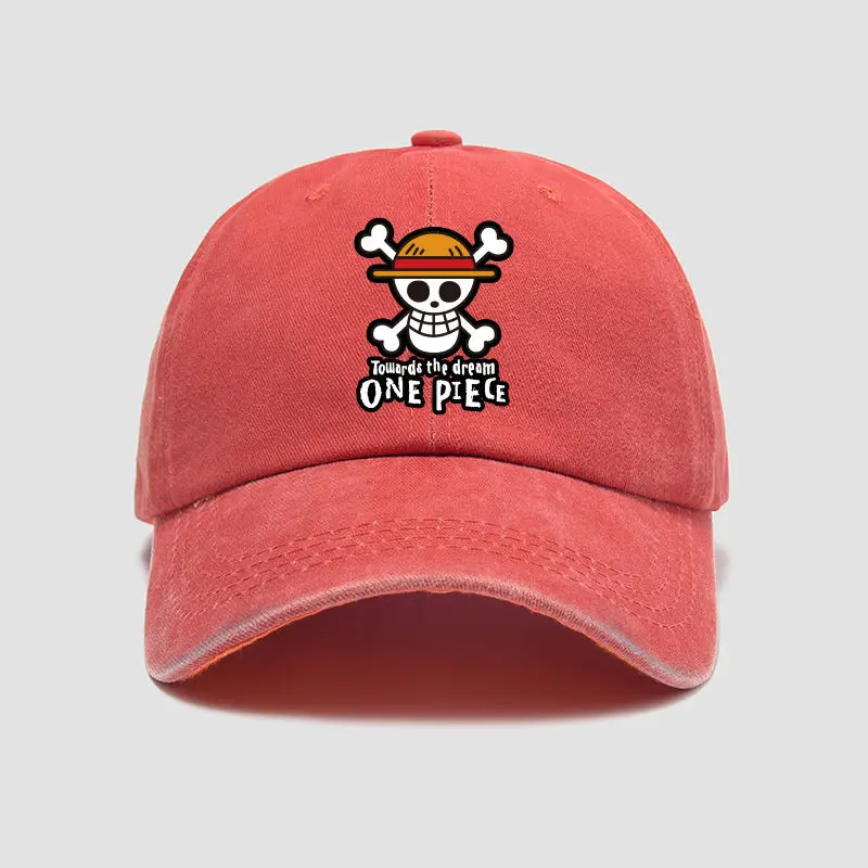 One Piece anime peripheral cartoon baseball caps for men and women outdoor sun protection casual duck tongue sun hat wholesale