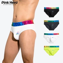 Men's Briefs PINKHERO 501，Homens Cueca， Comfortable Cotton Men Underwear Sexy Briefs， Breathable Man Underpants