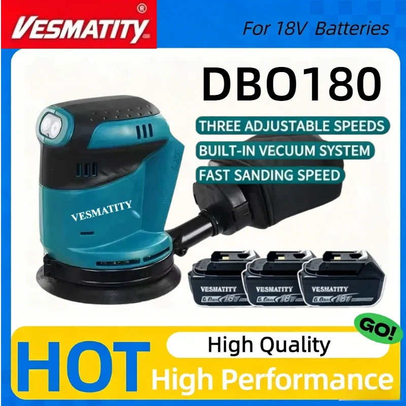 BO180Z Cordless Random Orbital Sander Woodworking Putty Polishing Bare‑Tool DIY & Professional Hand Power Tool For Makita Batter