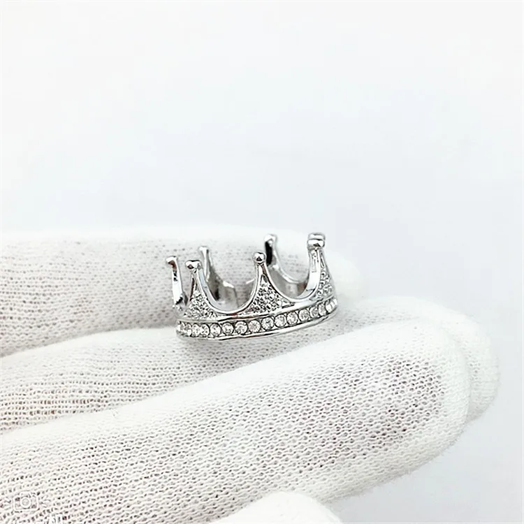 3-Color Xiao Zhan Same Style Ring Couple Design Men's and Women's Crown Open Ring Adjustable Gift