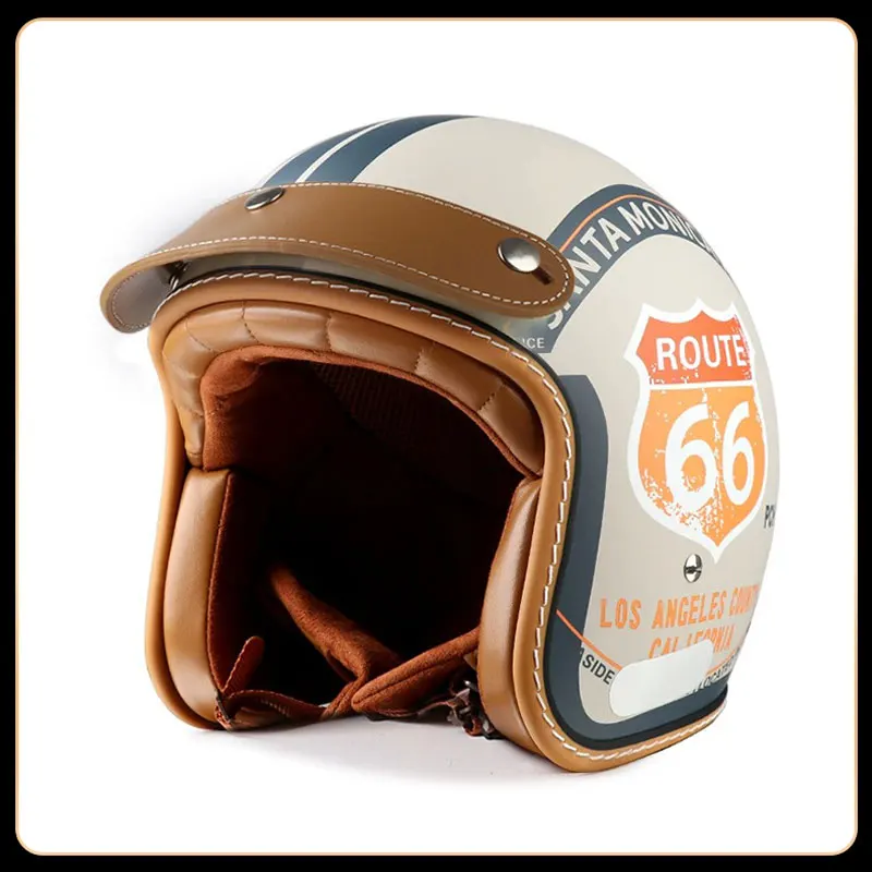 

DOT Certified Safety Retro Motorcycle Helmet Open Face Motorcycle Helmet Vintage Helmet 3/4 Helmet