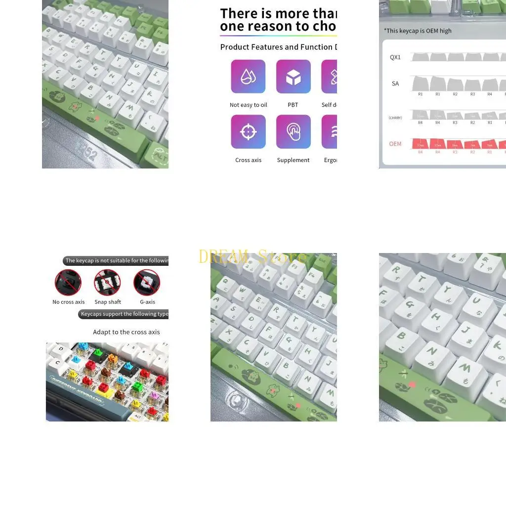 Japanese Keycaps Frogs Theme Keycap for 61 64 98 104 MX Switches Keyboard best sale