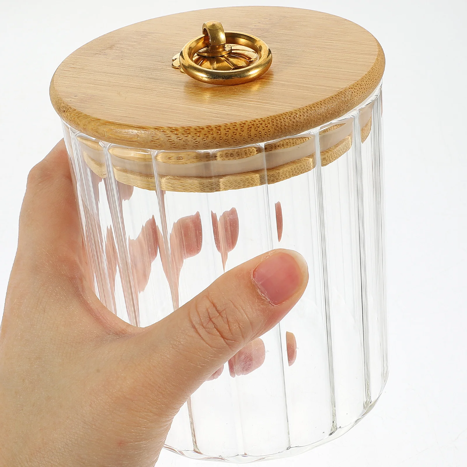 Szklany pojemnik hermetyczny z bambusową pokrywką, słoik do przechowywania herbaty, kawy, cukru, suszonych żywności, szklane pojemniki.