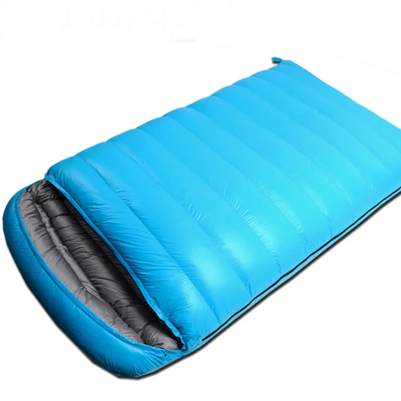 

Ultralight Camping Double Duck Down Sleeping Bag Winter Autumn Outdoor Envelope Couple Keep Warm Soft Fabric Tourist Indoor Rest