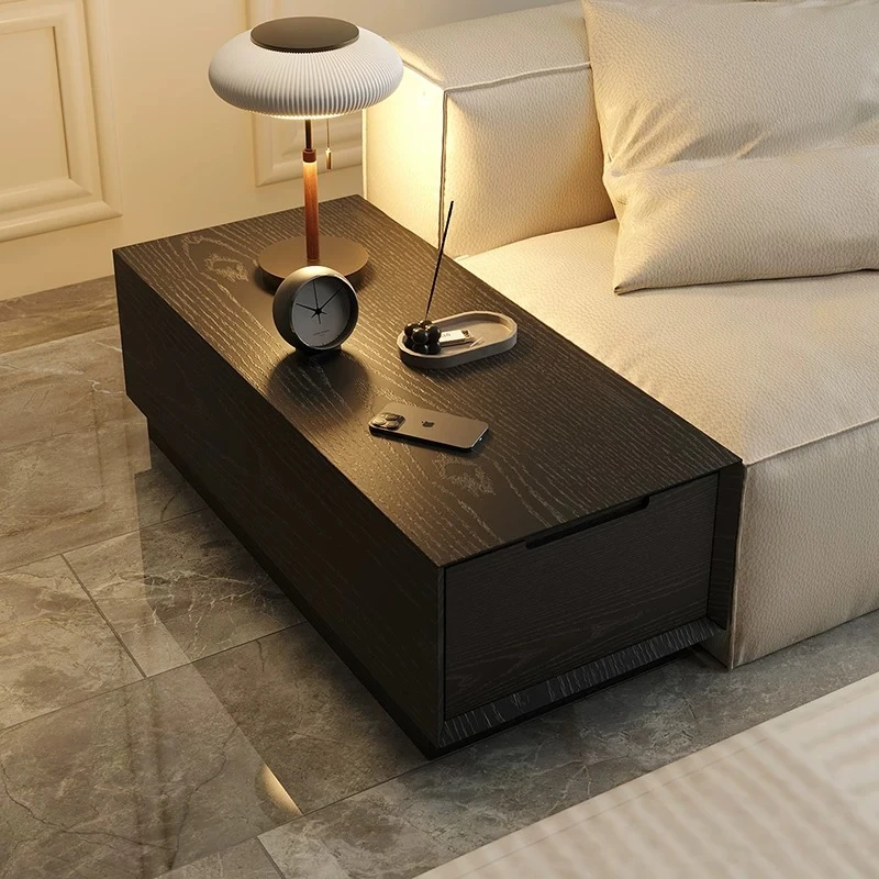 Wooden Bedside Coffee Table Black Storage Cheap Modern Side Tables Nightstands Bauhaus Tavolino Da Salotto Home Furniture
