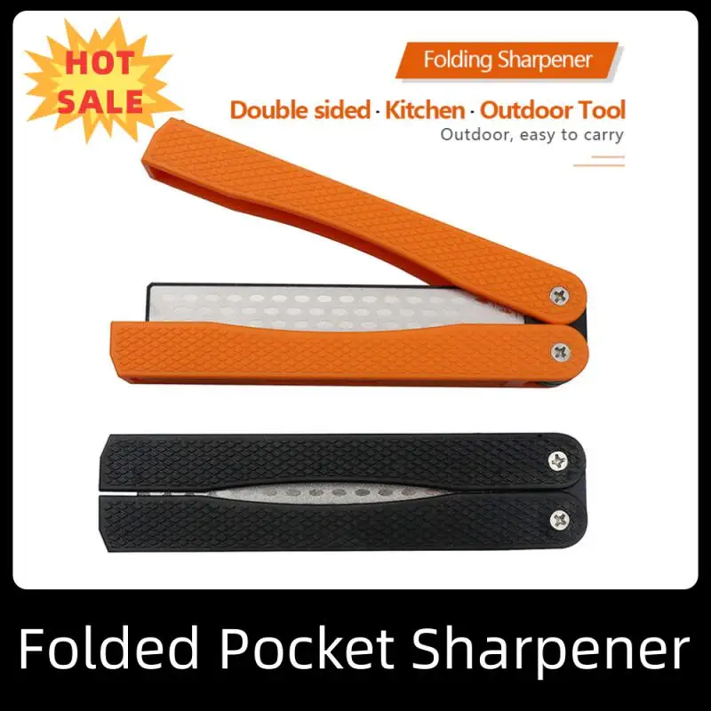 Double Sided Folded Pocket Sharpener Diamond Knife Sharpening Stone Kitchen Tool Professional Grindstone Knife Fast Sharpener