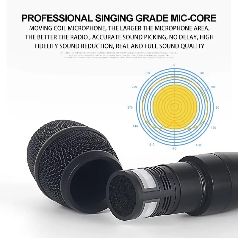 8 Channel Long-Distance Wireless Microphone True Diversity U-Segment Performance Meetings Singing Microphone Accessories