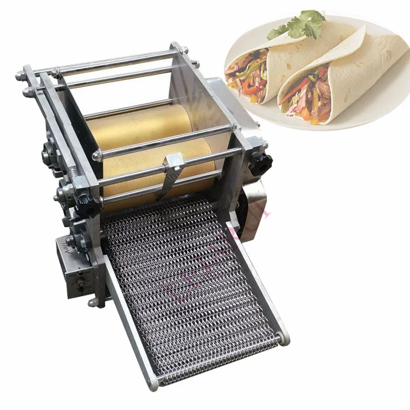 

Multifunctional Corn Tortilla Roller Pancake Machine Electric Commercial Automatic Dumpling Wraaper Flour Making