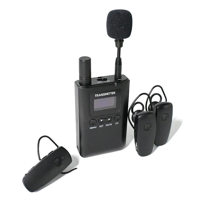 Sistema de guia de áudio sussurro sem fio 2.4G para passeios de museu, palestras educacionais, serviços de igreja e interpretação simultânea