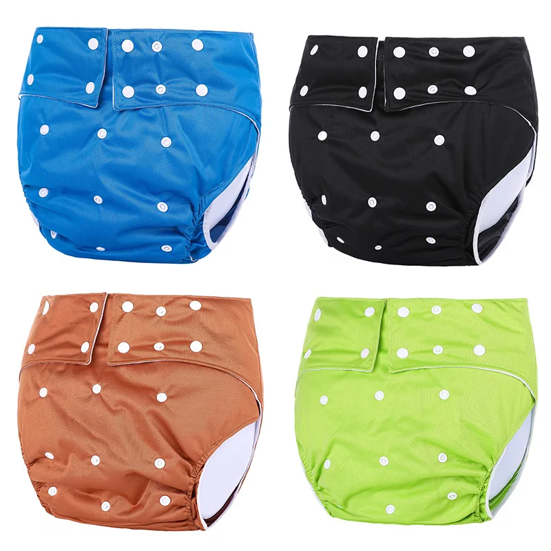 Adult Washable Diapers Waterproof Diapers Elderly Washable Leakproof Cloth Diapers Adjustable Pocket Nappies