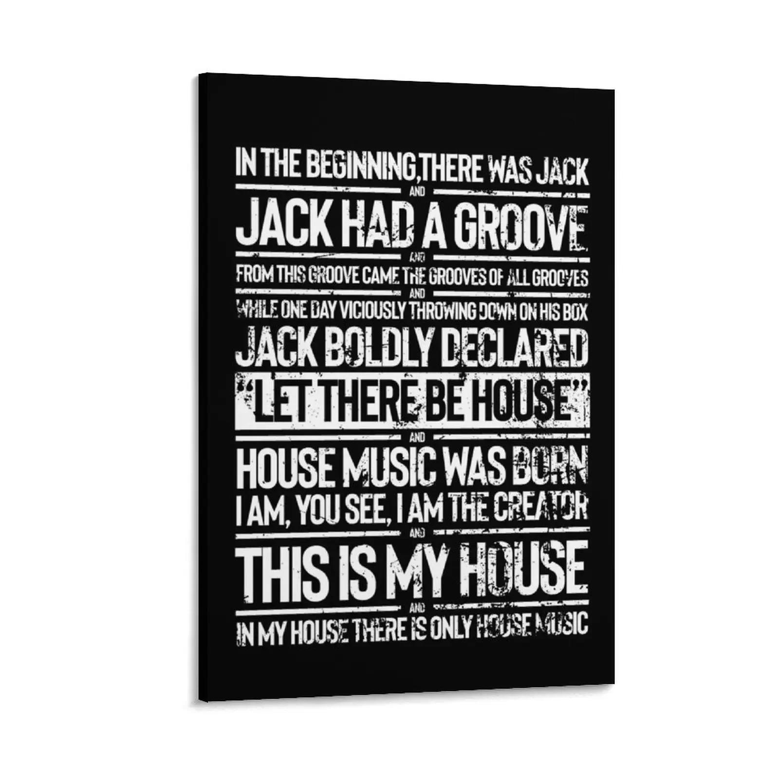 

JACK HAD A GROOVE grunge - house music collector edition Canvas Painting room decor Decoration pictures room wall
