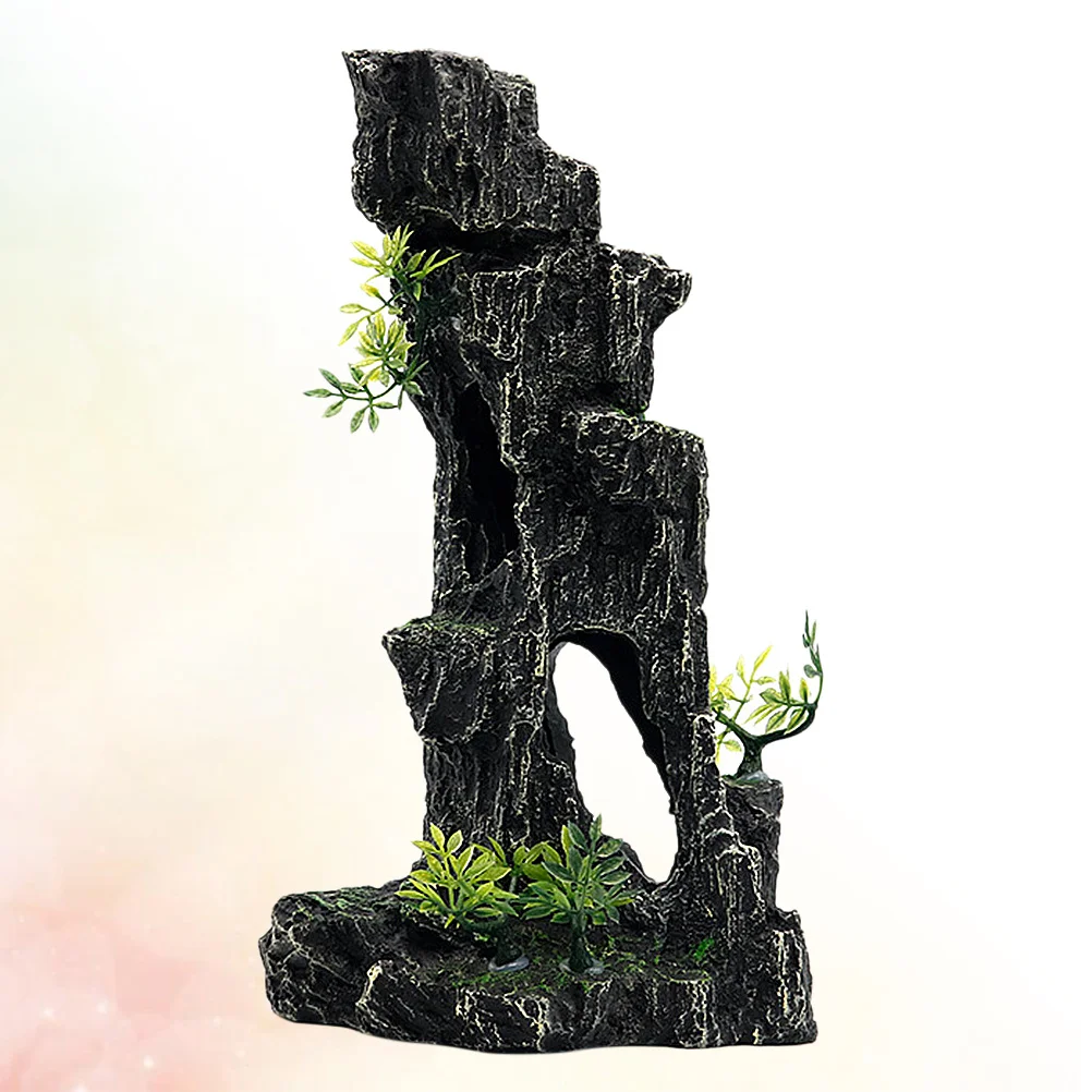

Fish Tank Decor Resin Artificial Mountain Safe Aquatic Environment Fresh Salt Water Unique Landscape Aquarium Ornament
