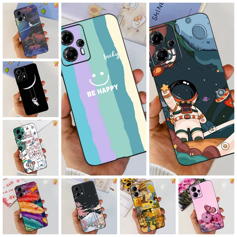 Hot For Motorola Moto G13 Case Fashion Cartoon Astronaut Soft TPU Silicone Back Cover Motorola MotoG23 G32 G42 6.5'' Phone Cases