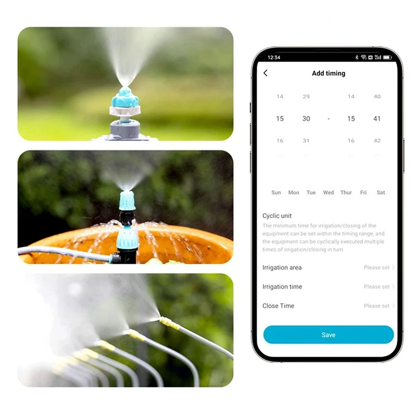 Smart Garden Watering Timer 2 Zone Rain Delay Smart Garden Watering Timer BT Automatic Irrigation Timer