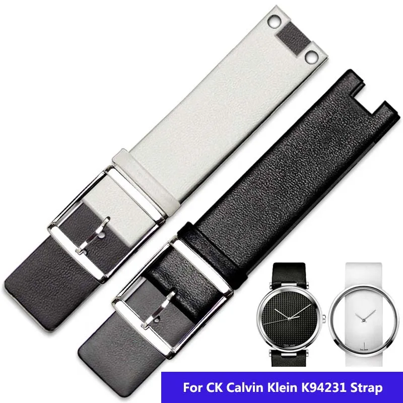 Watch Bands for CK K94231 K9423101 Genuine Leather Durable Soft for Calvin Klein K1S21102 K1S21120 Strap 20mm 22mm Men Women