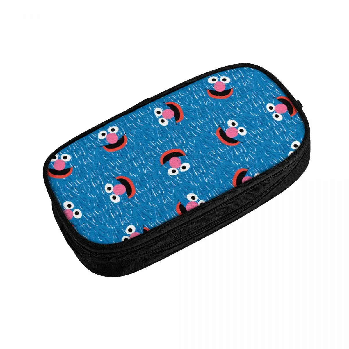 Grover Furry Face Cookies Monsters Pencil Case Pencilcases Pen Holder for Girls Boys Big Bag Students School Gift Accessories