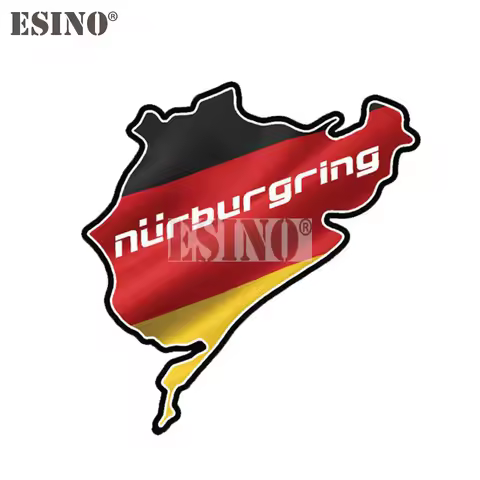 Creative Funny Germany Style Nurburgring Decal Cartoon PVC Waterproof Car Body Sticker Pattern Vinyl