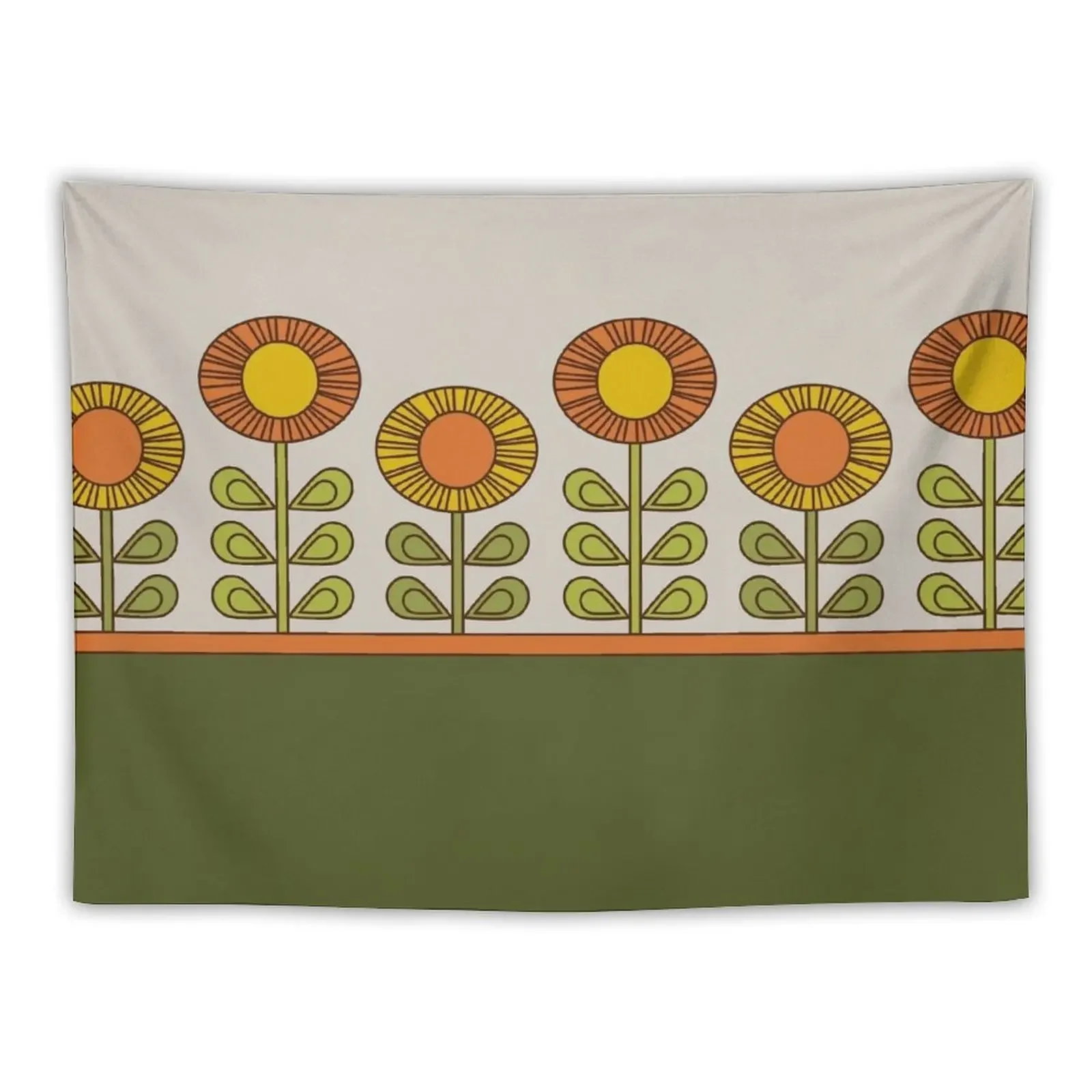 

Seventies Sunflowers Tapestry Cute Decor Room Decorations Aesthetics Tapestry