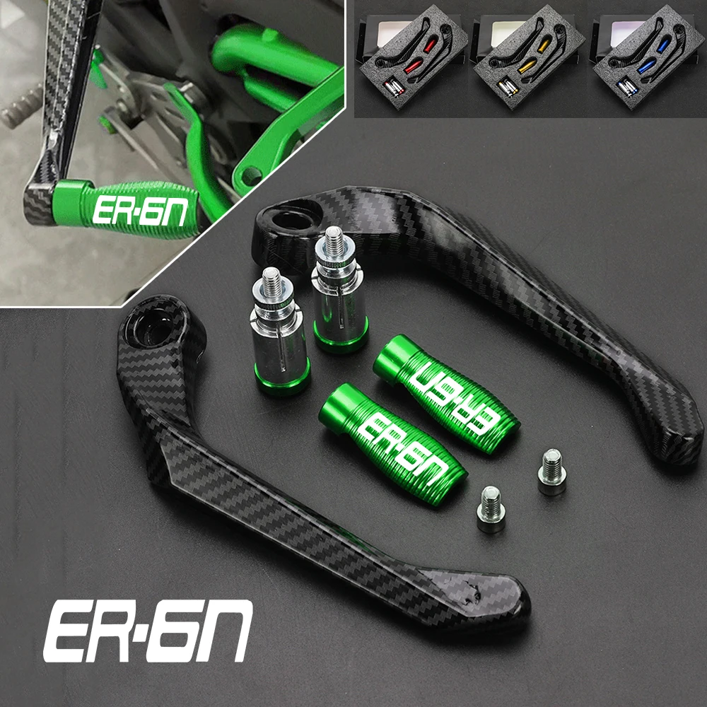 

FOR KAWASAKI ER 6N 2006 2007 2008 -2024 2023 Motorcycle 7/8" 22mm Brake Clutch Levers Handlebar grip Guard Protector ER6N ER-6N