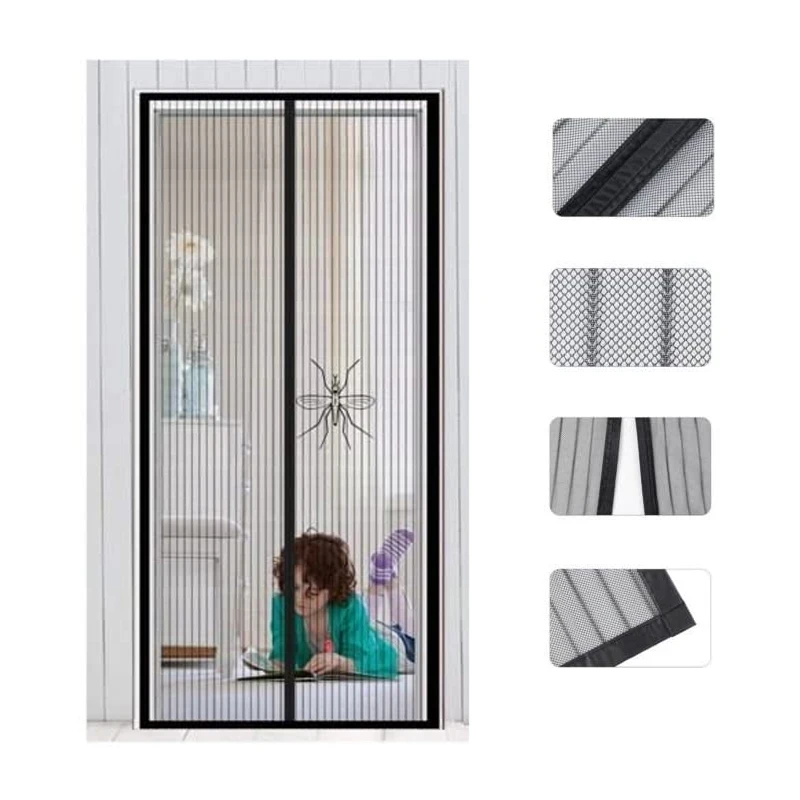 1 Set Summer Anti Mosquito Insect Fly Bug Curtains Net Automatic Closing Door Screen Kitchen Curtains ployester fiber Curtains