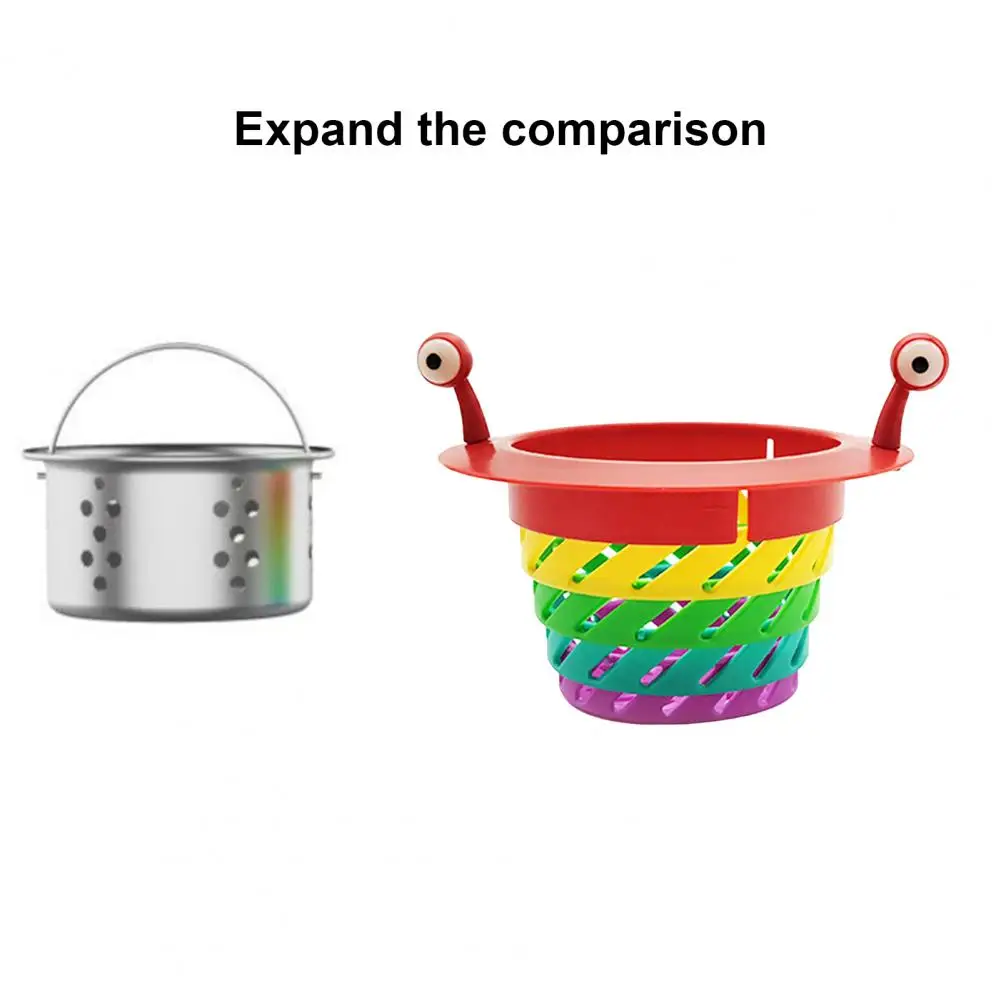 

1Pc/2Pcs Foldable Rainbow Sink Strainer Corrosion-resistant Plastic Mesh Rainbow Drain Hole Filter Kitchen Bathroom Supply