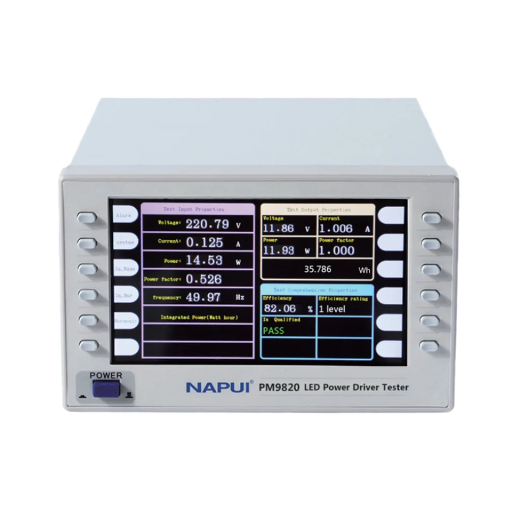 

High Accuracy PM9820 Input and Output Characteristics Testing Equipment LED Power Driver Tester