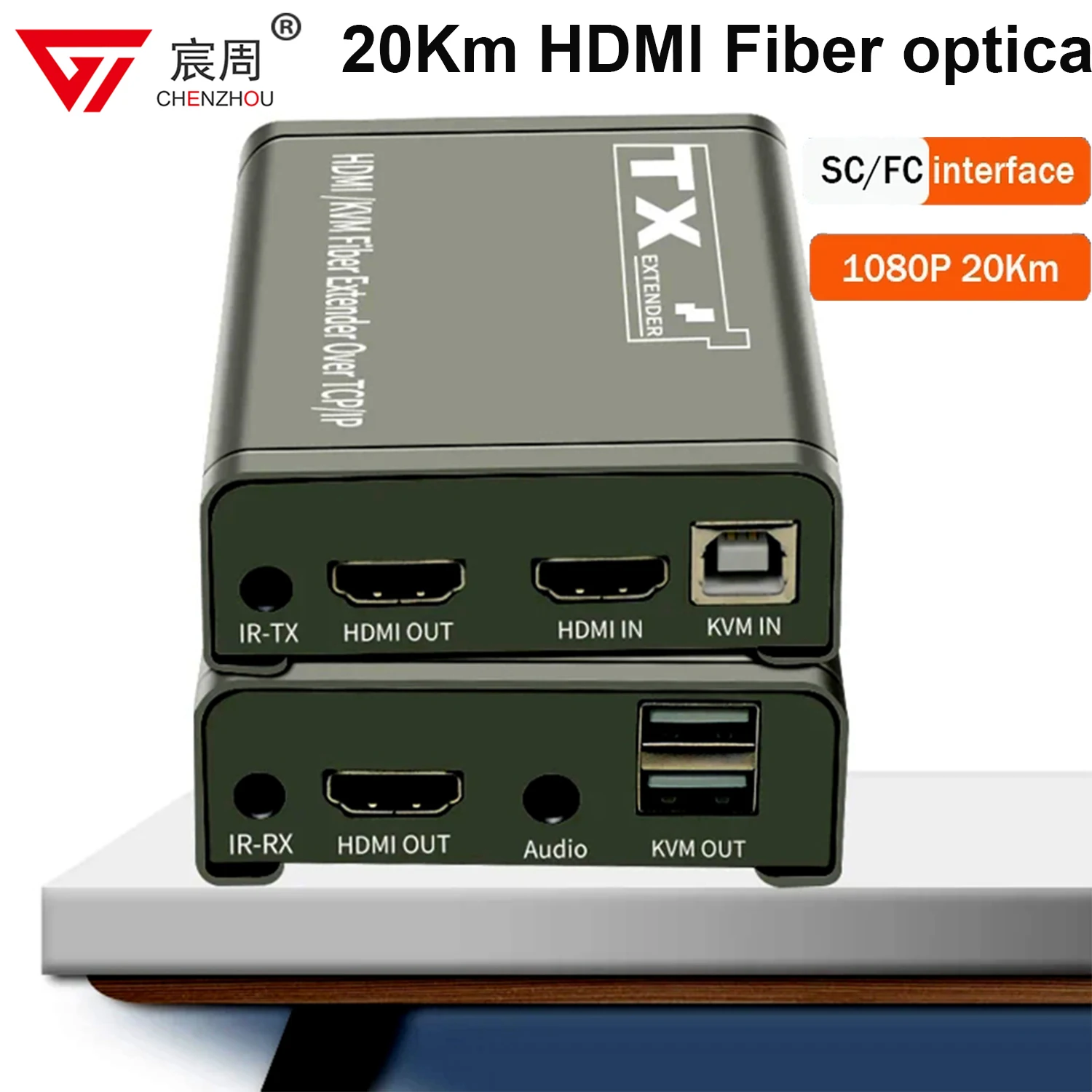 HDMI-Compatible Extender Fiber Optic Kit HDMI-Compatible Over Switch HDMI-Compatible to Fiber Optic Video Transmitter Receiver