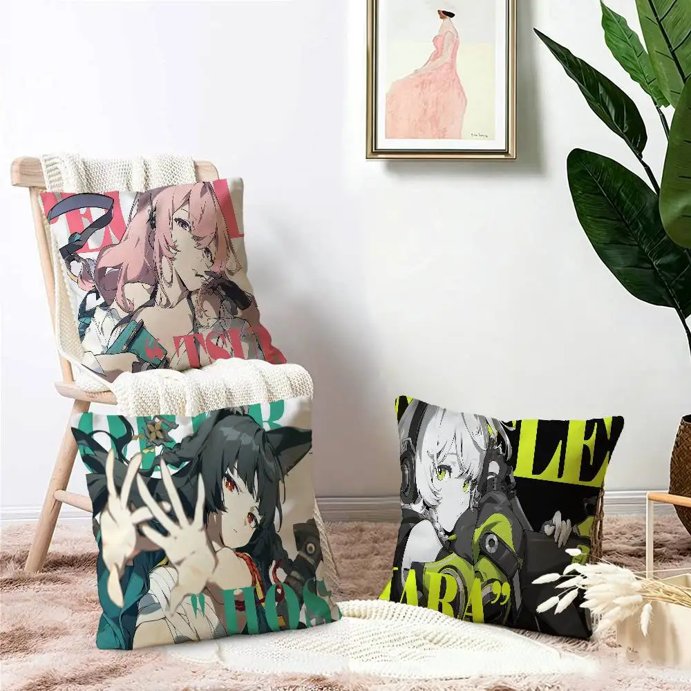 Z-Zenless Z-Zone Zero Office Cushion Pillowcase Car Cushion Cover45X45CM Lumbar Pillowcase Sofa Pillowcover