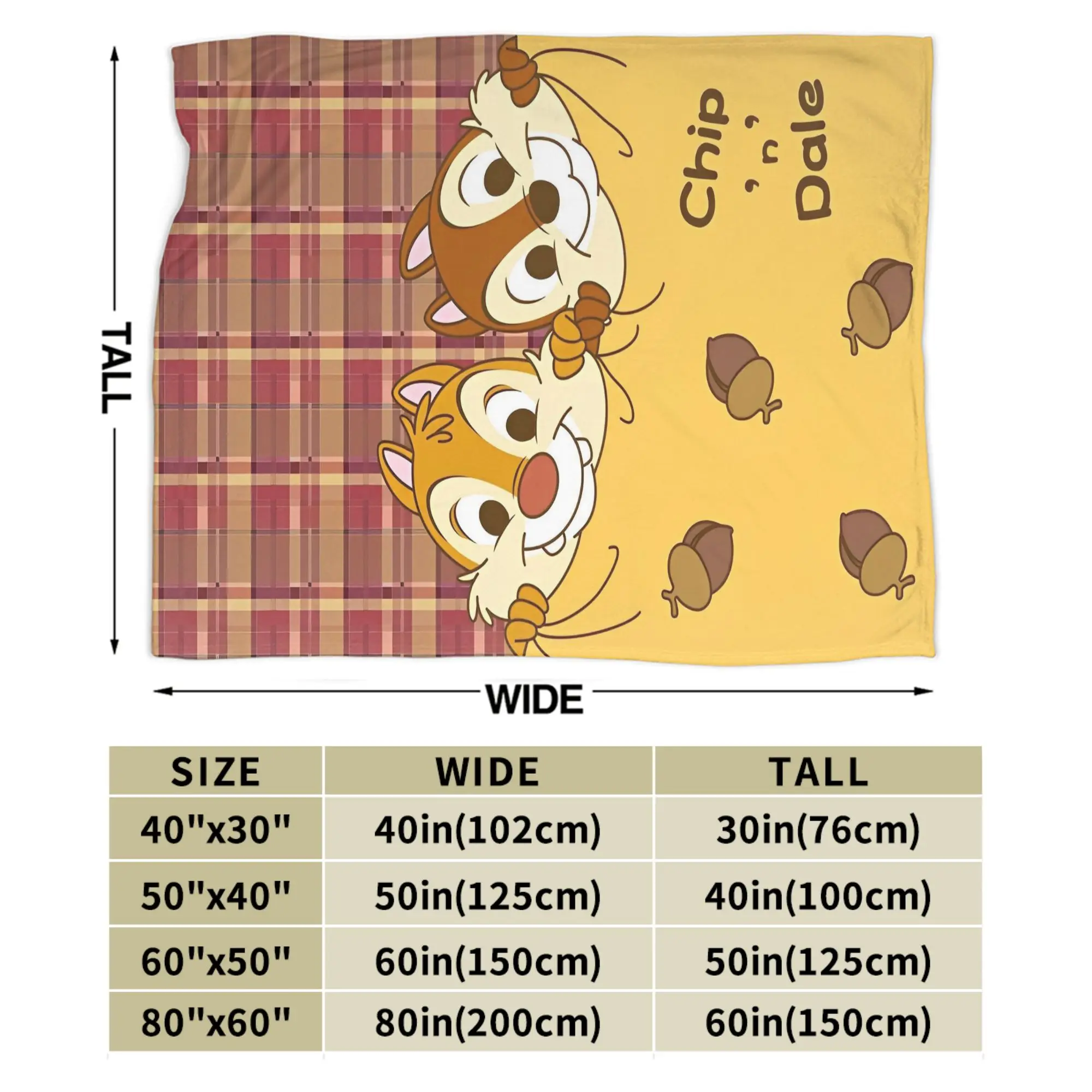 الكرتون السنجاب رقاقة اند ديل بطانية الفانيلا رهيبة الدافئة رمي بطانية للمنزل الربيع/الخريف #6