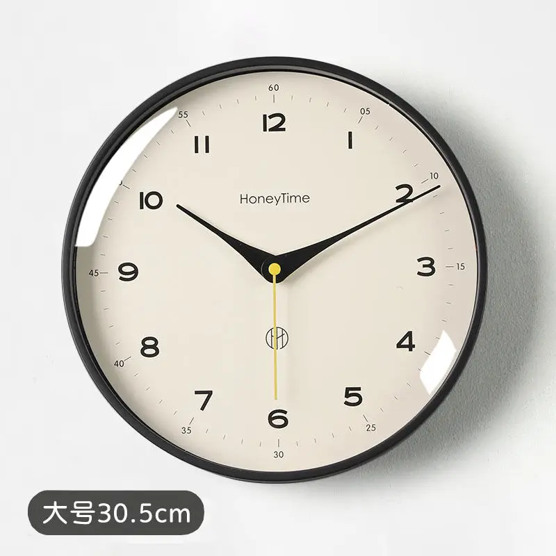 Simple Orange Wall Clock Atmosphere Creative Silent Dinning Living Room Wall Hanging Clocks Watch Home Decoration
