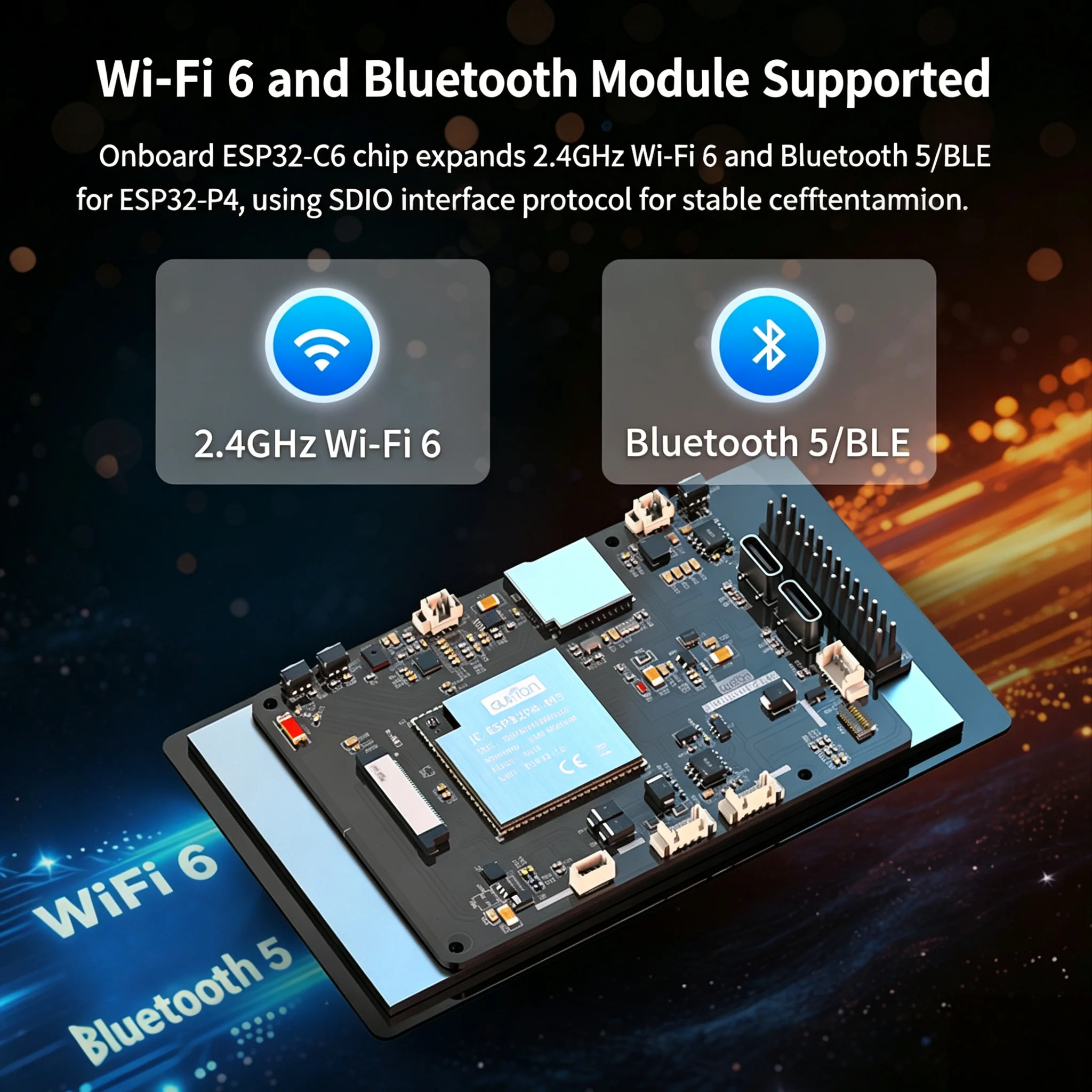 ESP32P4 / ESP32-C6 Dev Board, 4.3