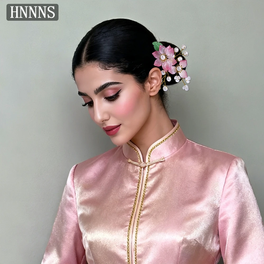 

TOPQUEEN Exquisite Bridal Wedding Hairpin Handmade Simulation Lotus Elegant Ladies Banquet Dancing Party Hair Accessories YXA397