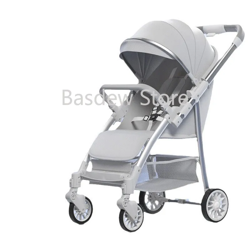 Baby stroller can sit, lie down, foldable two-way lightweight high landscape