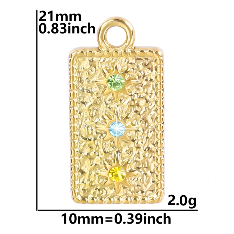 Gold Plated Star Moon Evil Eye Charms Set