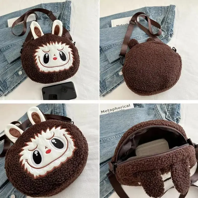 Nuova borsa a spalla carina Labubu The Monsters Zaino per bambola di peluche Studente Borse a tracolla di grande capacità Viaggio all'aperto per regali per bambini