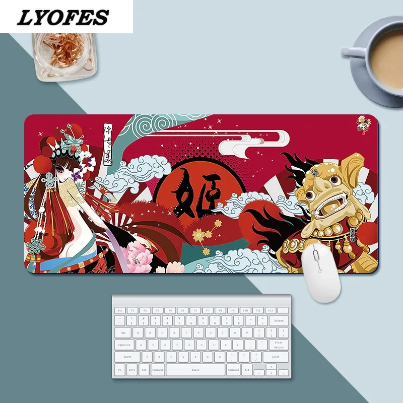 Chinese Style Cute Mouse Pad Large Kawaii Desk Pads Gaming Writing Desk Mats Keyboard Mousepad for PC Computer Gamer