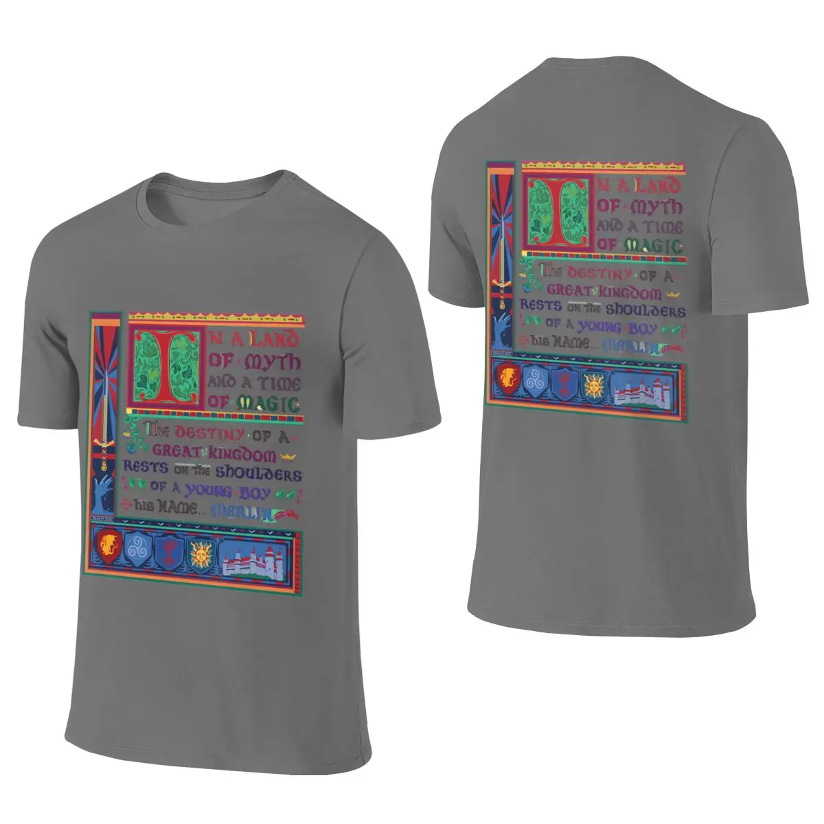 In A Land Of Myth And A Time Of Magic - Merlin Casual Reversible T-shirt Salt-Style Vibe Niche Women's T-shirts