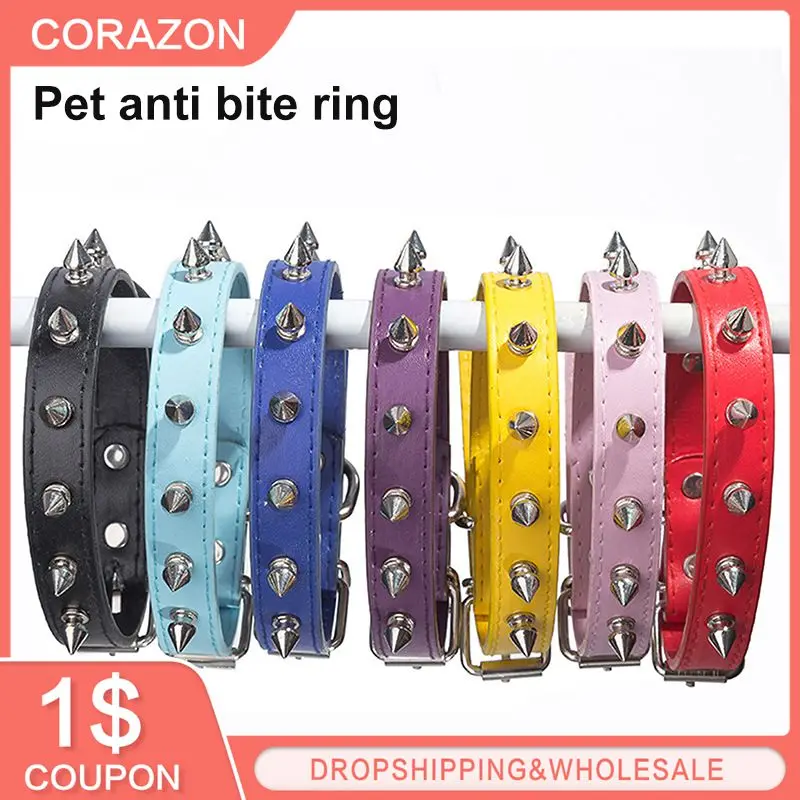 Anti-bite Spiked Studded Pet Dog Collar For Small Medium Large Dogs Sport Padded Bulldog Pug Puppy Big Dog Collars Pets Supplies