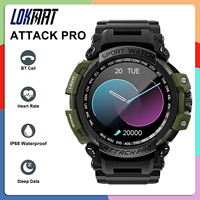 LOKMAT ATTACK PRO Smart Bracelet Fitness Tracker IP68 Waterproof BT Call Sports Watch Blood Oxygen/Heart Rate Monitor Smartwatch