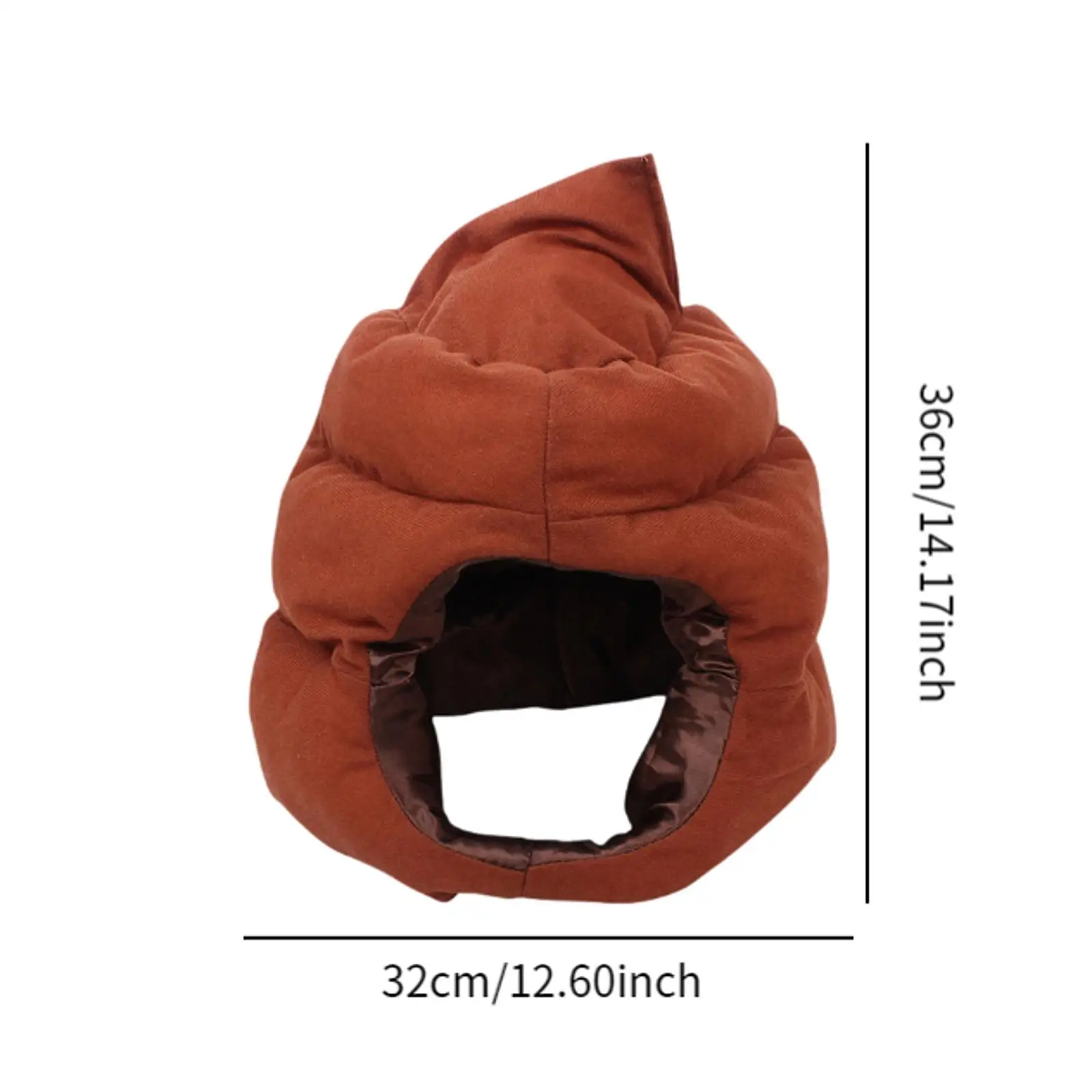 Shit Shaped Hat Headdress Cute Gift Selfie Hat Funny Cosplay Poop Hat Costume Cap for Party Holiday Dress up Halloween Birthday