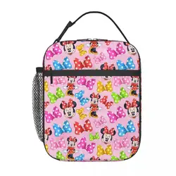 Custom Mickey Mouse Insulated Lunch Bags for Outdoor Picnic Food Leakproof Thermal Cooler Lunch Box Women Kids