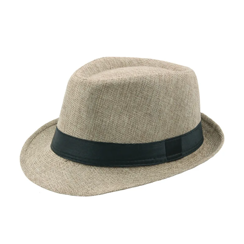 Trendy Breite Krempe Männer Stroh Hut Frauen Sommer Einfarbig Fedoras Jazz Sonne Kappe Outdoor Casual Panama Cowboy Hüte – Detail 3