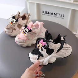 Unisex Shoes Mickey Minnie Children's Shoes Light Sneakers White Girls Boys Breathable Toddler Shoes Kids Fashion Versatile