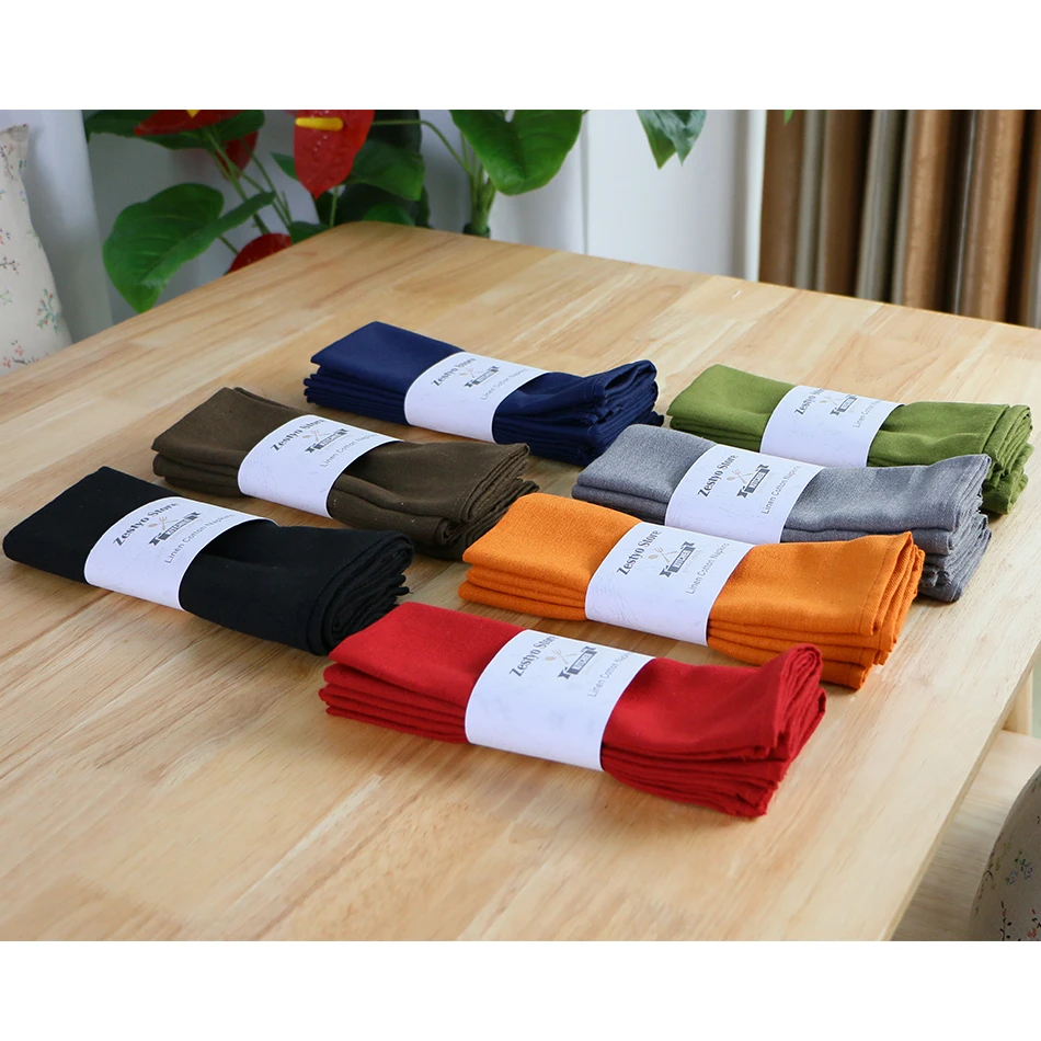 4PCS 40x40cm Colorful Durable Square Cloth Napkin,Reusable Fabric Placemat,for Kitchen Dining Table,Hotel Restaurant Serving