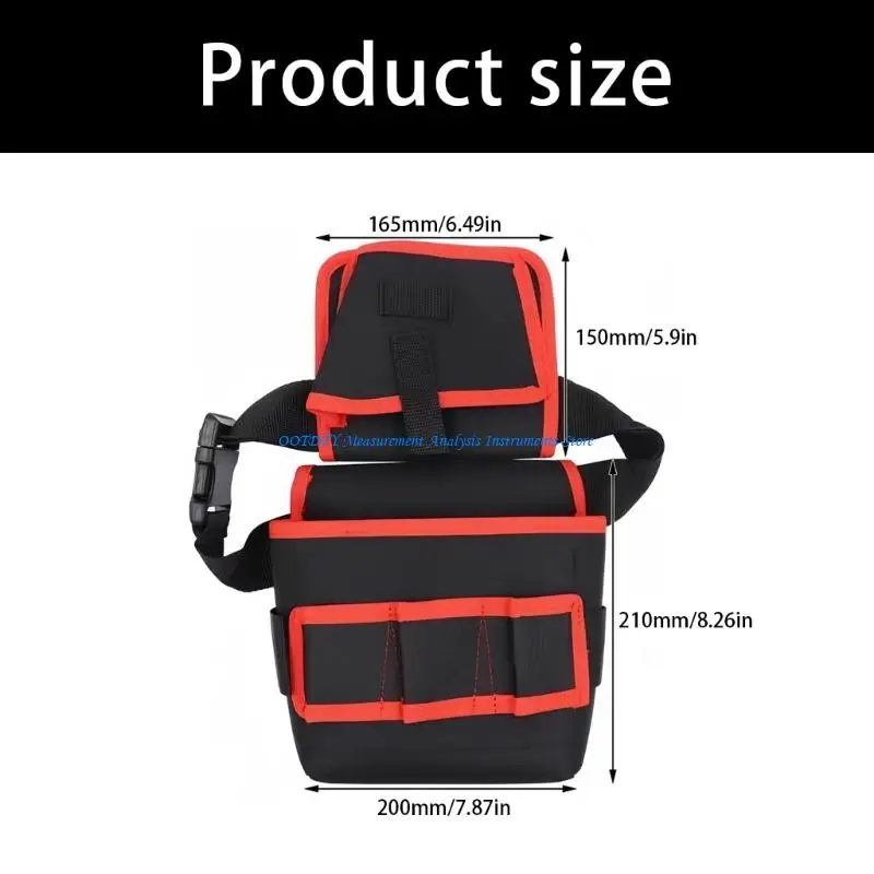 367D 360 Canvas Tool Adjustable Waist Strap Multiple Storage Pockets Waterproof
