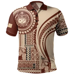 New Summer 3D Printing American Samoa Tribal Styles Polo Shirt For Men Samoa National Coat Of Arms Graphic Polo Shirts Polos Top