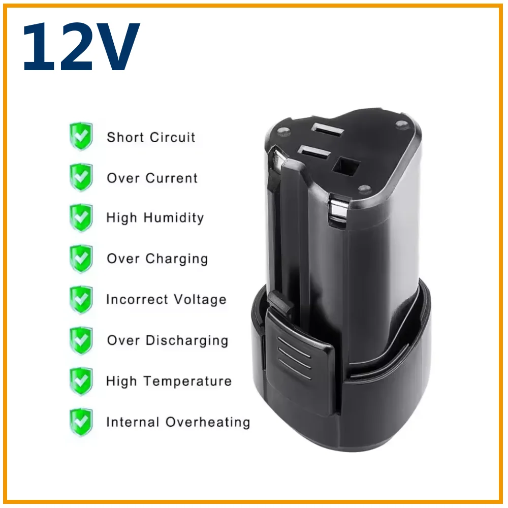 100% New 12V 3000mAh Type B Electric Tool Universal Charging Battery, Electric Screwdriver, Drill Lithium-Ion Battery
